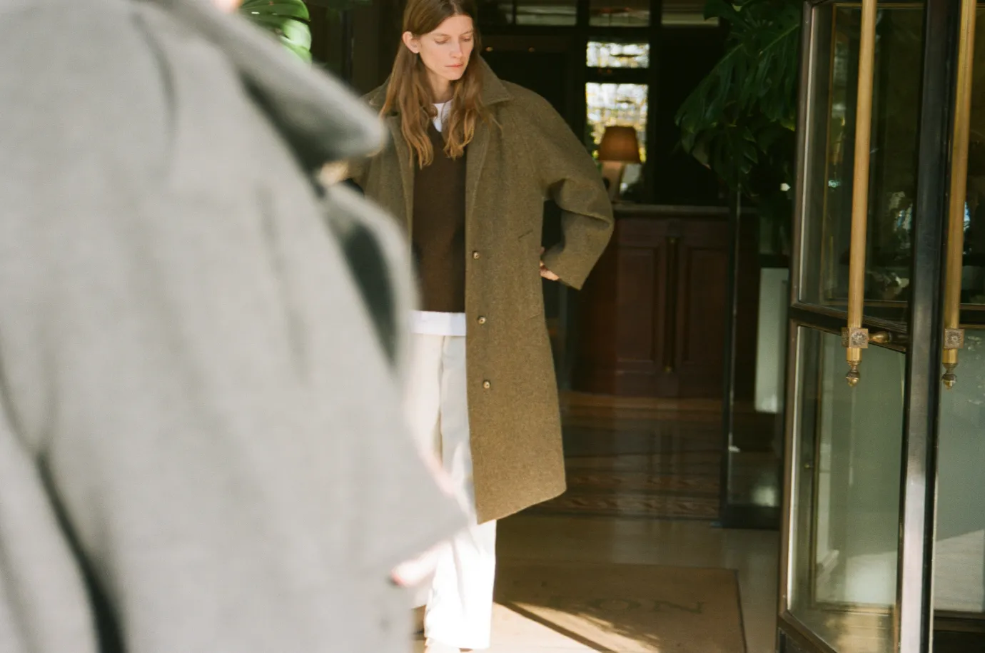 Nothing written Outwears | Exclusive-Wool balmacaan coat (Taupe)