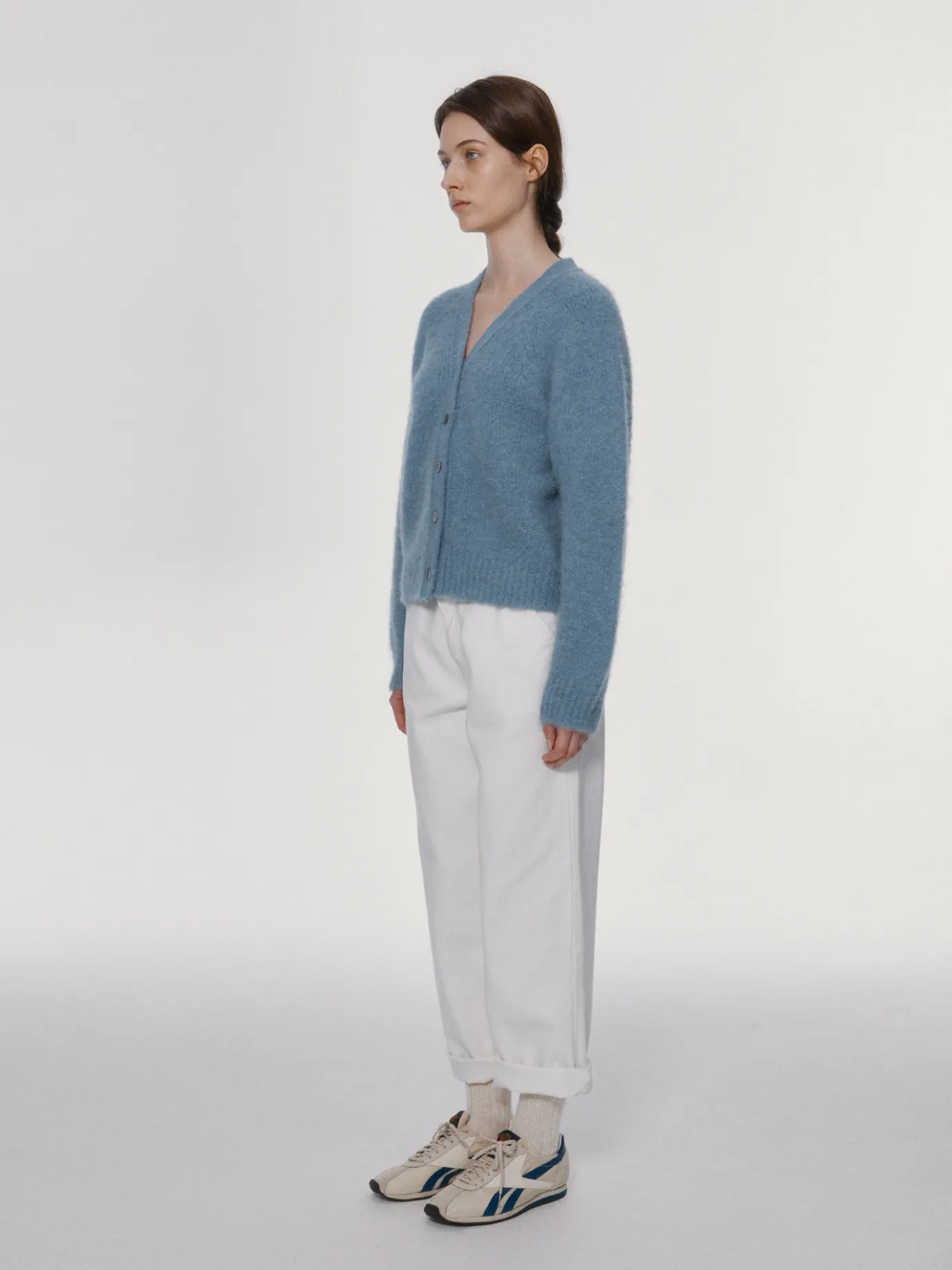 Nothing written Denim-Work cotton pants (White)